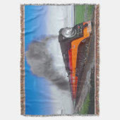 Steam Train Engine Locomotive SP4449 Black Orange Deken (Voorkant Verticaal)