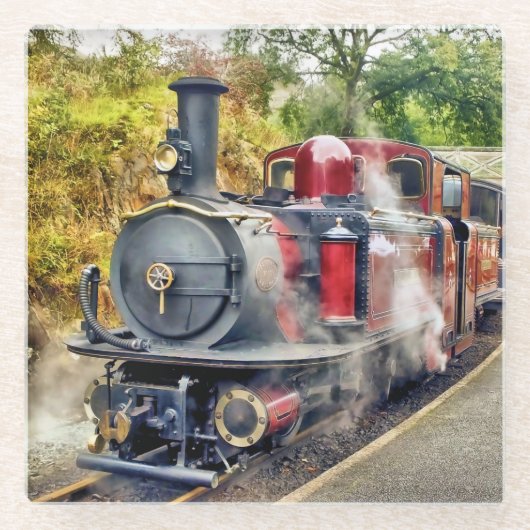 STEAM TRAIN GLAZEN ONDERZETTER (Voorkant)