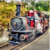 STEAM TRAIN GLAZEN ONDERZETTER