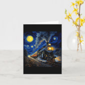 Steam Train Graphic For Men Boys Locomotive  Kaart (Gele Bloem)