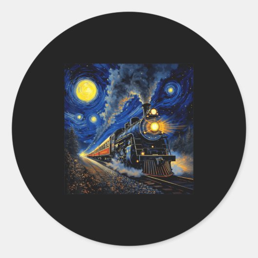 Steam Train Graphic For Men Boys Locomotive  Ronde Sticker (Voorkant)