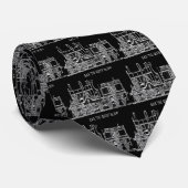 Steam Train, GWR, The Queen, 3041, B & W Stropdas (Opgerold)