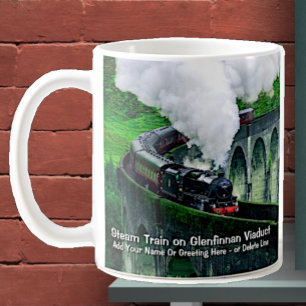 Steam Train in Glenfinnan Viaduct - Naam toevoegen Koffiemok