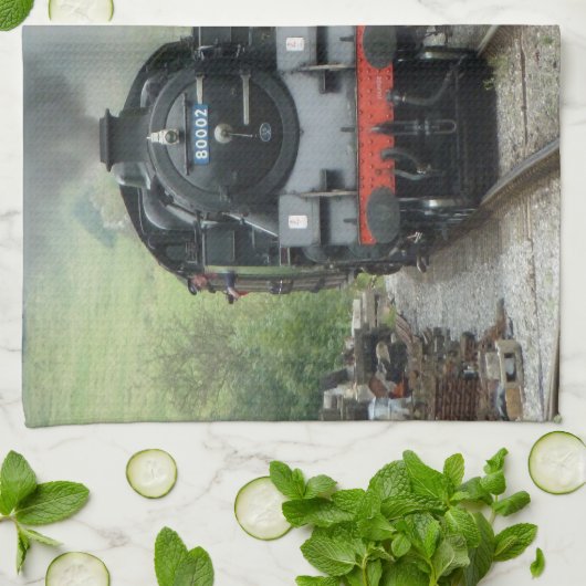 Steam Train Kitchen Towel Theedoek (Gevouwen)