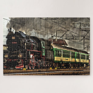 Steam Train Locomotive #03 Jigzaag Puzzle 1014 pc. Legpuzzel