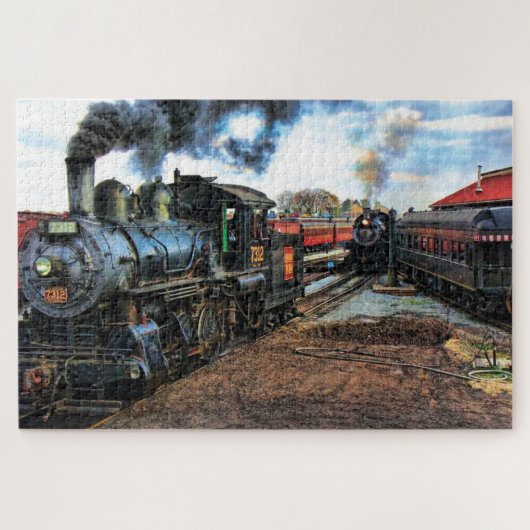 Steam Train Locomotive #08 Jigzaag Puzzle 1014 pc. Legpuzzel (Horizontaal)