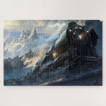Steam Train Locomotive #28 Jigzaag Puzzle 1014 pc.