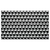 Steam Train Pattern — White on Black Stof (Fat Quarter)