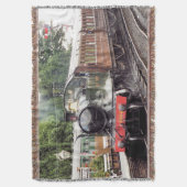 STEAM TRAIN Throw Blanket Deken (Voorkant Verticaal)