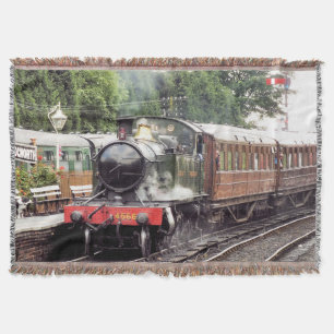 STEAM TRAIN Throw Blanket Deken