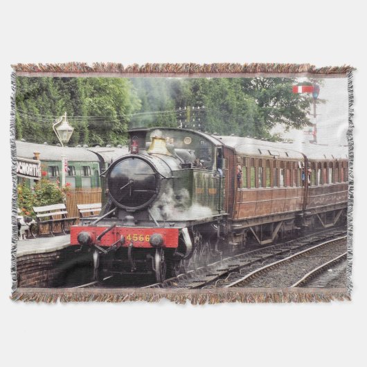 STEAM TRAIN Throw Blanket Deken (Voorkant)