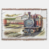 STEAM TRAIN Throw Blanket Deken (Voorkant)
