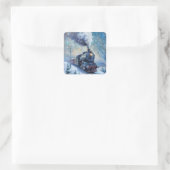 Steam Train Vierkante Sticker (Tas)