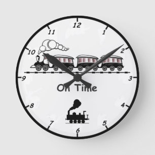 Steam Train Wall Clock Ronde Klok