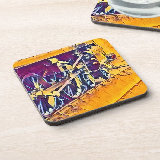 STEAM TRAINS BIER ONDERZETTER (Linkerzijde)