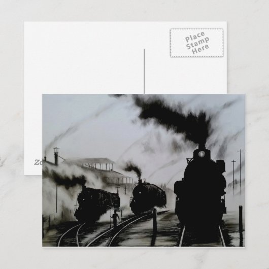 Steam-Trains Briefkaart (Voorkant / Achterkant)