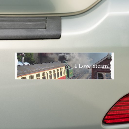 STEAM TRAINS BUMPERSTICKER (Op auto)