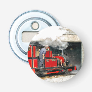 STEAM TRAINS BUTTON FLESOPENER