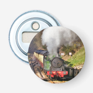 STEAM TRAINS BUTTON FLESOPENER