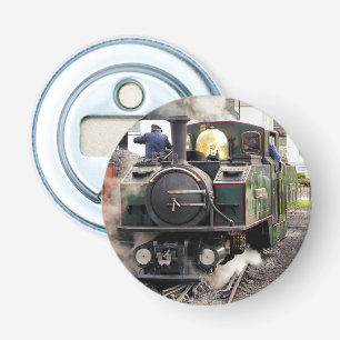 STEAM TRAINS BUTTON FLESOPENER