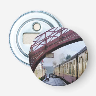 STEAM TRAINS BUTTON FLESOPENER