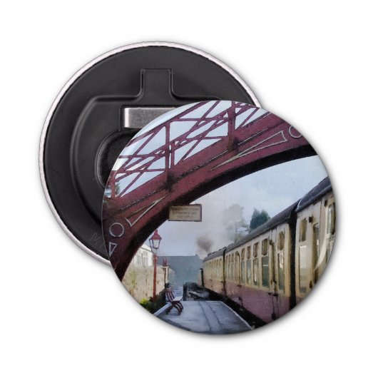 STEAM TRAINS BUTTON FLESOPENER (Voorkant)
