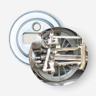 STEAM TRAINS BUTTON FLESOPENER