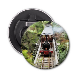 STEAM TRAINS BUTTON FLESOPENER