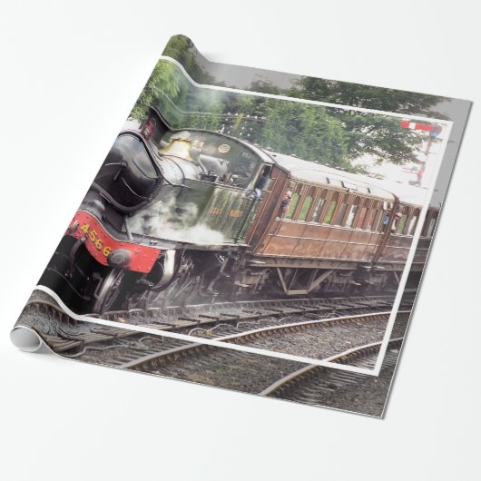STEAM TRAINS CADEAUPAPIER (Uitgerold)