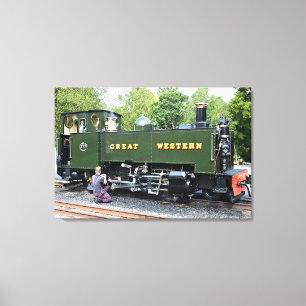 STEAM TRAINS CANVAS AFDRUK