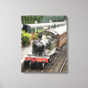 STEAM TRAINS CANVAS AFDRUK