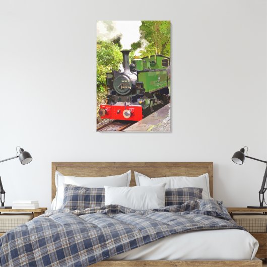 STEAM TRAINS CANVAS AFDRUK (Insitu (Slaapkamer))