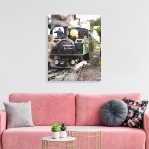 STEAM TRAINS CANVAS AFDRUK