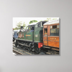 STEAM TRAINS CANVAS AFDRUK
