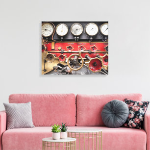 STEAM TRAINS CANVAS AFDRUK
