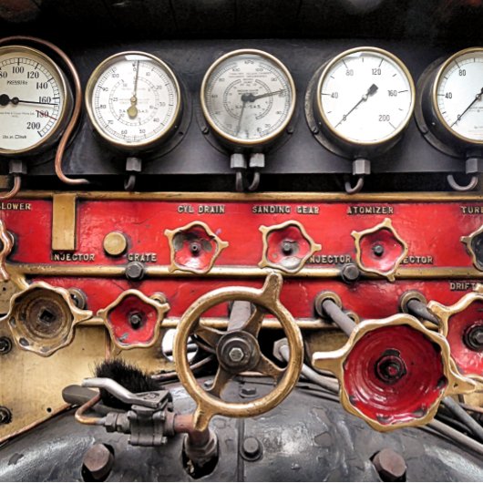 STEAM TRAINS CANVAS AFDRUK