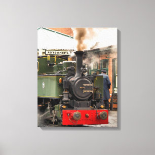 STEAM TRAINS CANVAS AFDRUK