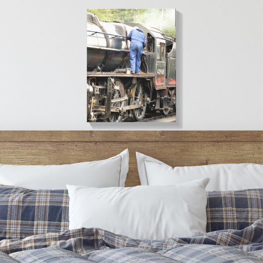 STEAM TRAINS CANVAS AFDRUK (Insitu (Slaapkamer))
