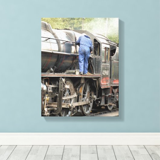 STEAM TRAINS CANVAS AFDRUK (Insitu (Houten vloer))
