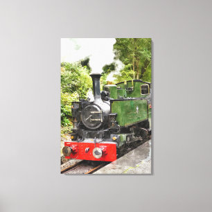 STEAM TRAINS CANVAS AFDRUK