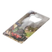 STEAM TRAINS CREDITKAART FLESSENOPENER (Voorkant Gekanteld)