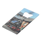 STEAM TRAINS CREDITKAART FLESSENOPENER (Voorkant Gekanteld)