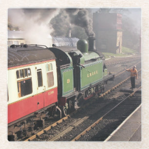 STEAM TRAINS GLAZEN ONDERZETTER