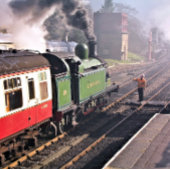 STEAM TRAINS GLAZEN ONDERZETTER