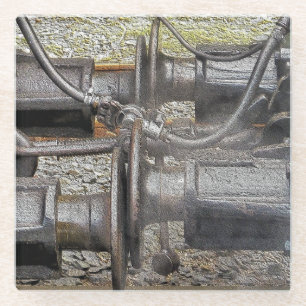 STEAM TRAINS GLAZEN ONDERZETTER