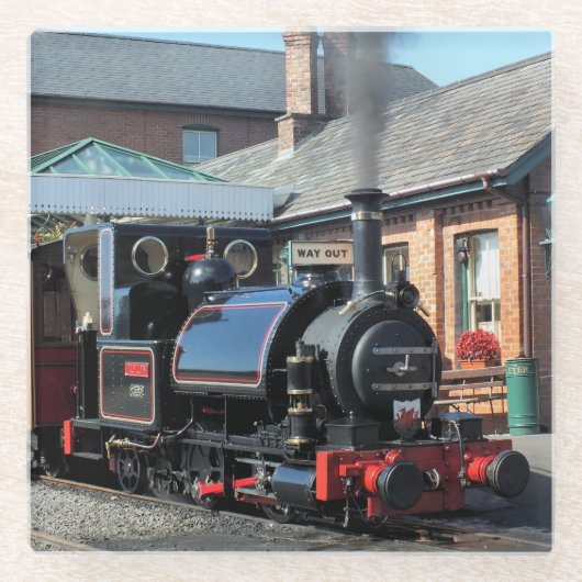 STEAM TRAINS GLAZEN ONDERZETTER (Voorkant)