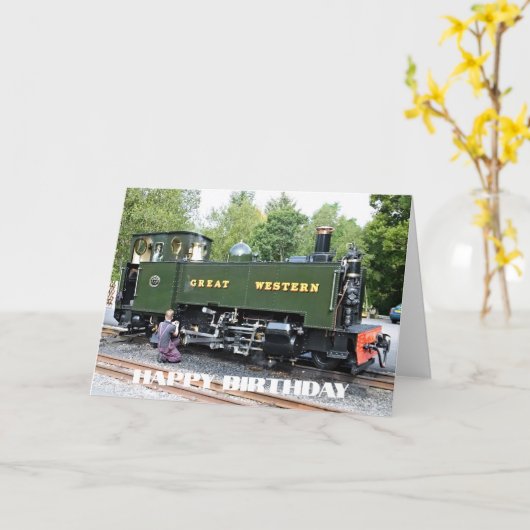 STEAM TRAINS KAART (Gele Bloem)