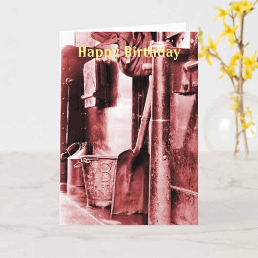 STEAM TRAINS KAART (Gele Bloem)