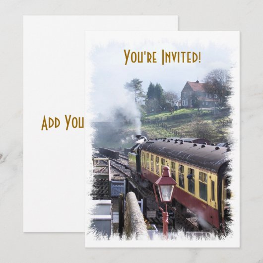 STEAM TRAINS KAART (Voorkant / Achterkant)