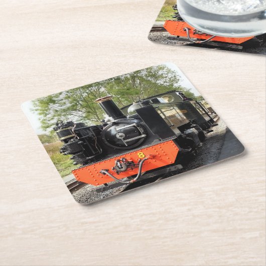 STEAM TRAINS KARTONNEN ONDERZETTERS (Schuin)